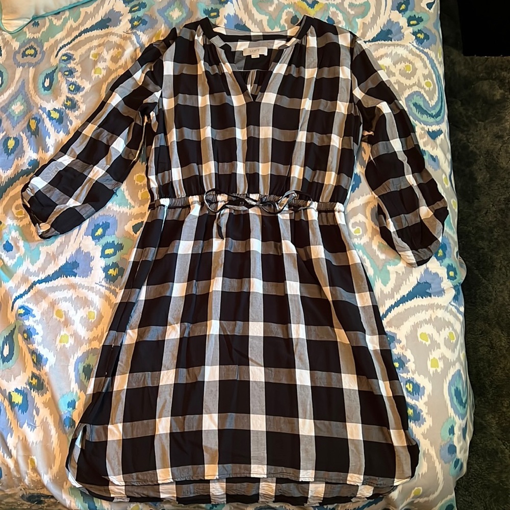Loft Outlet Buffalo Check Dress